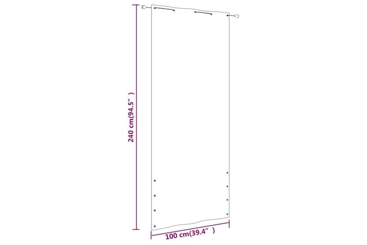 Parvekkeen suoja ruskea 100x240 cm Oxford kangas - Ruskea - Puutarhakalusteet - Parveke - Turvallisuus & parvekkeen tuulisuoja - Parvekesuoja