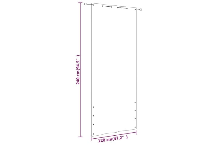 Parvekkeen suoja ruskea 120x240 cm Oxford kangas - Ruskea - Puutarhakalusteet - Parveke - Turvallisuus & parvekkeen tuulisuoja - Parvekesuoja