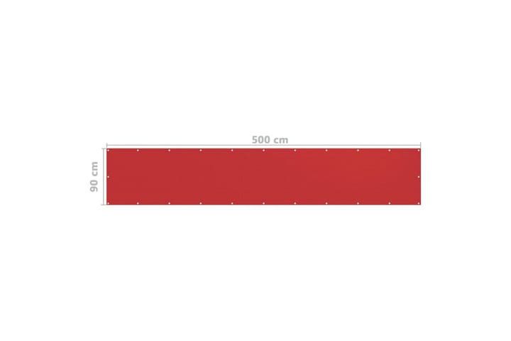 Parvekkeen suoja punainen 90x500 cm HDPE - Punainen - Puutarhakalusteet - Parveke - Turvallisuus & parvekkeen tuulisuoja - Parvekesuoja