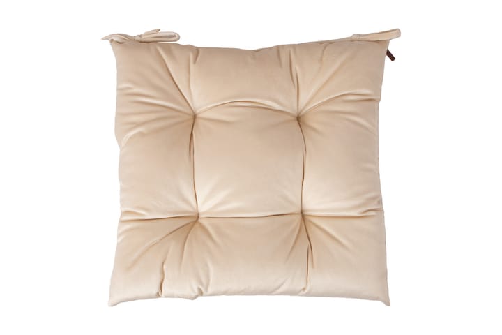 Istuintyyny Velvet 40x40 cm Beige - Puutarhakalusteet - Pehmusteet - Istuintyyny ulos