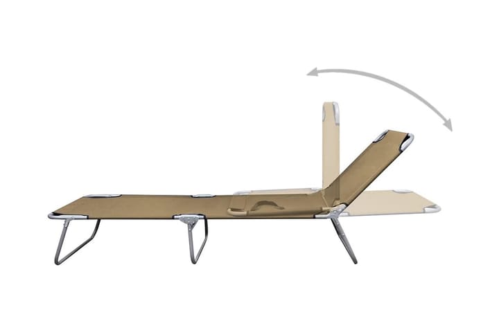 Kokoontaitettava aurinkotuoli säädettävällä selkänojalla - Ruskea - Puutarhakalusteet - Puutarhatuoli - Aurinkosänky & aurinkovaunu