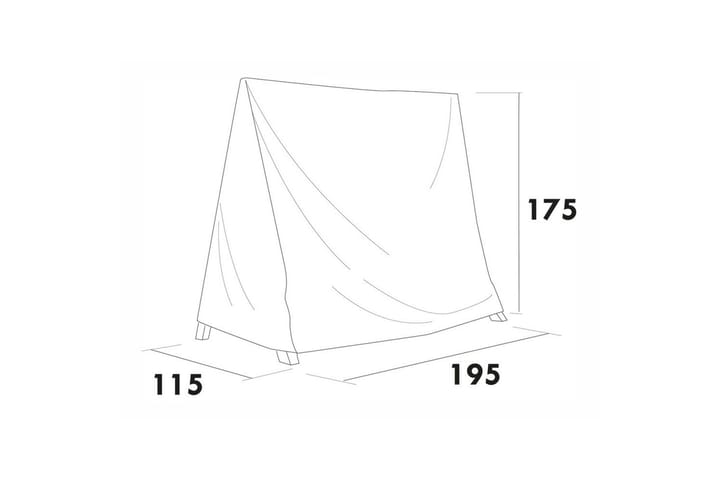 Kalustesuoja Keinuhäkki Hillerstorp Marstrand Harmaa - Puutarhakalusteet - Säilytyslaatikot & kalustesuojat - Pihakeinun suojapeite