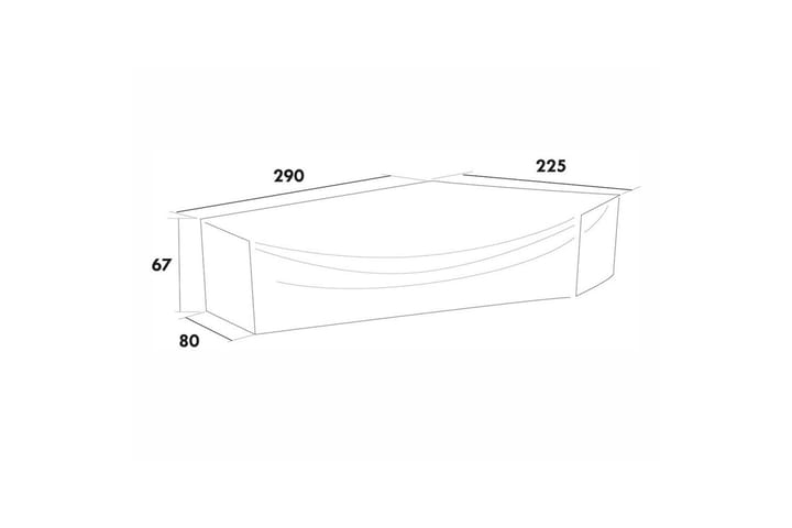 Kalustesuoja Kulmaryhmä Hillerstorp Himmelsnäs 290 x 225 x 67 cm Harmaa - Puutarhakalusteet - Säilytyslaatikot & kalustesuojat - Ulkokalusteiden suojapeite