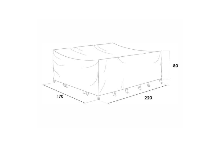 Kalustesuoja Ruokailuryhmä Hillerstorp Hånger Matala Lerdala Harmaa - Puutarhakalusteet - Säilytyslaatikot & kalustesuojat - Ulkokalusteiden suojapeite