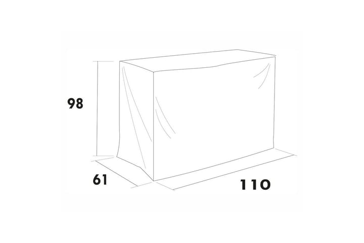 Kalustesuoja Ulkokeittiö Hillerstorp Läckö Harmaa - Puutarhakalusteet - Säilytyslaatikot & kalustesuojat - Ulkokalusteiden suojapeite