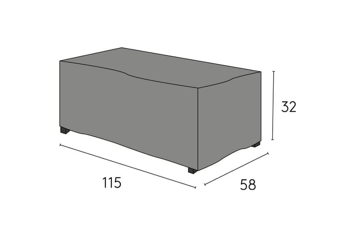 Kalustesuoja Pöytä Hillerstorp Oxelunda Musta - Puutarhakalusteet - Säilytyslaatikot & kalustesuojat - Ulkokalusteiden suojapeite