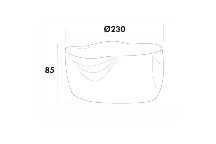 Kalustesuoja Pyöreä Ryhmä Hillerstorp Oxhult Ringsjö Ø230 cm Harmaa - Puutarhakalusteet - Säilytyslaatikot & kalustesuojat - Ulkokalusteiden suojapeite