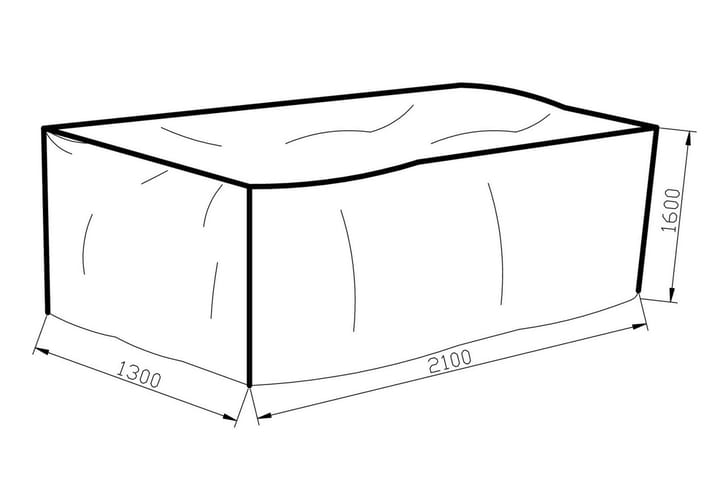 Kalustesuojapeite Klas 130x160x210 cm - Harmaa - Puutarhakalusteet - Säilytyslaatikot & kalustesuojat - Ulkokalusteiden suojapeite