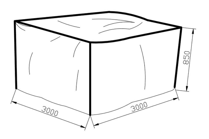 Kalustesuojapeite Klas 300x85x300 cm Harmaa - Venture Home - Puutarhakalusteet - Säilytyslaatikot & kalustesuojat - Ulkokalusteiden suojapeite