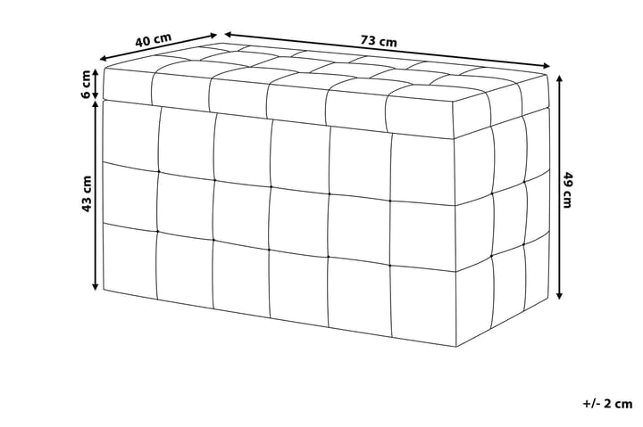 Pehmustelaatikko Michigan 42x72x40 cm - Ruskea - Puutarhakalusteet - Säilytyslaatikot & kalustesuojat - Säilytyslaatikot ulos