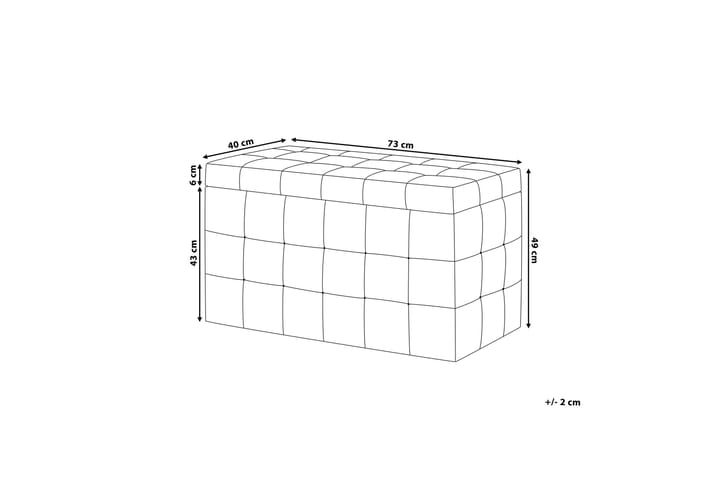 Pehmustelaatikko Michigan 42x72x40 cm - Puutarhakalusteet - Säilytyslaatikot & kalustesuojat - Säilytyslaatikot ulos