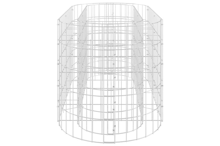 Korotettu kivikori/kukkalaatikko galvanoitu rauta 120x50x50 - Hopea - Ruukut ulkokäyttöön - Kukkalaatikko