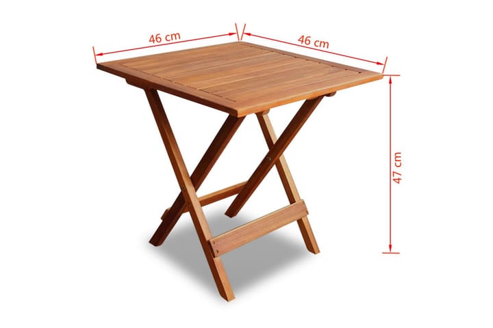 Bistropöytä 46x46x47 cm täysi akaasiapuu - Ruskea - Puutarhakalusteet - Terassipöydät - Kahvilapöytä