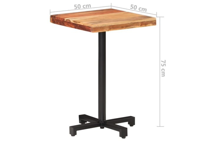 Bistropöytä neliö 50x50x75 cm täysi akaasiapuu - Puutarhakalusteet - Terassipöydät - Kahvilapöytä