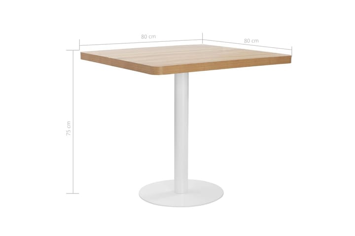 Bistropöytä vaaleanruskea 80x80 cm MDF - Puutarhakalusteet - Terassipöydät - Kahvilapöytä