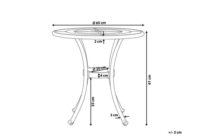 Ruokapöytä Radogna 65 cm pyöreä - Ruskea - Puutarhakalusteet - Terassipöydät - Ruokapöytä terassille