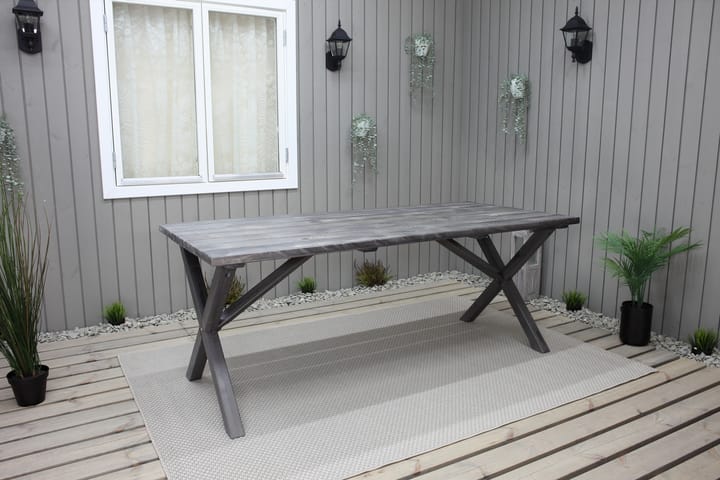 Ruokapöytä Scottsdale 190 cm Shabby Chic - Harmaa - Puutarhakalusteet - Terassipöydät - Ruokapöytä terassille