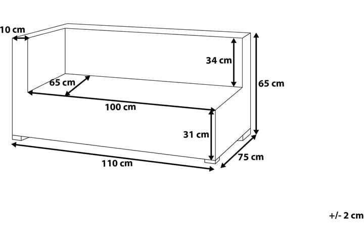 Oleskeluryhmä Comfy 76 cm - Harmaa - Puutarhakalusteet - Terassiryhmät - Oleskeluryhmät