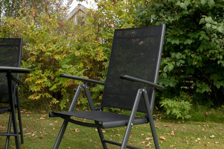 Ruokailuryhmä Brekki 150 cm 6 tuolia Musta - Venture Home - Ruokailuryhmät ulos