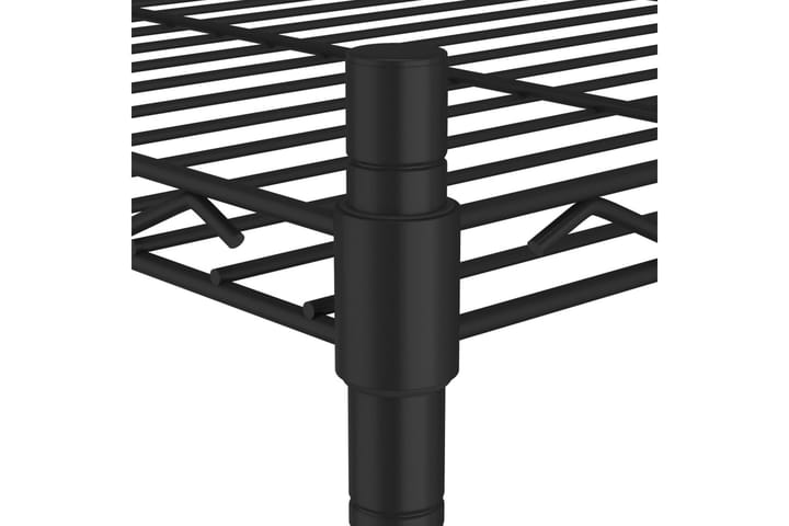 3-kerroksinen varastohylly pyörillä 60x35x81 cm musta 150 kg - Musta - Säilytys - Hylly - Seinähylly