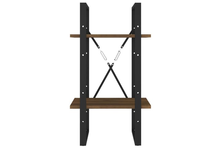 beBasic 2-kerroksinen Kirjahylly ruskea tammi 40x30x70 cm tekninen puu - Ruskea - Kirjahylly - Hylly