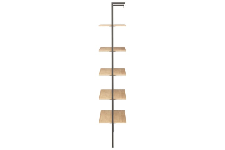 beBasic 5-kerroksinen kalteva hylly vaaleanrusk ja musta 64x35x185 cm - Ruskea - Säilytys - Hylly - Kirjahylly