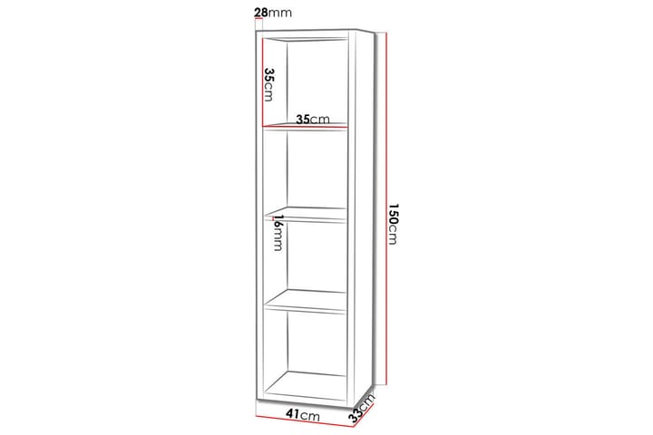 Franzine Kirjahylly 41 cm - Beige - Säilytys - Hylly - Kirjahylly