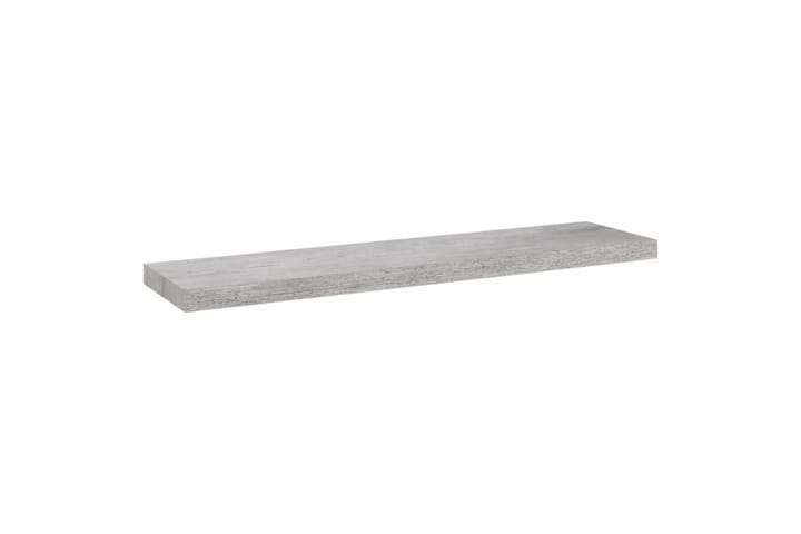 Kelluva seinähylly betoninharmaa 100x23,5x3,8 cm MDF - Harmaa - Säilytys - Hylly - Seinähylly