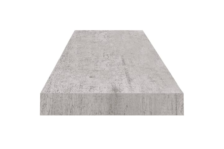 Kelluva seinähylly betoninharmaa 100x23,5x3,8 cm MDF - Harmaa - Säilytys - Hylly - Seinähylly