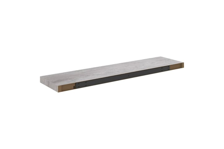 Kelluva seinähylly betoninharmaa 100x23,5x3,8 cm MDF - Harmaa - Säilytys - Hylly - Seinähylly