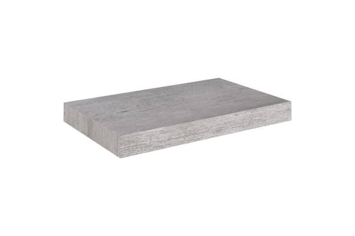 Kelluva seinähylly betoninharmaa 40x23x3,8 cm MDF - Harmaa - Säilytys - Hylly - Seinähylly