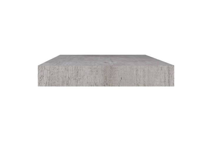 Kelluva seinähylly betoninharmaa 50x23x3,8 cm MDF - Harmaa - Säilytys - Hylly - Seinähylly