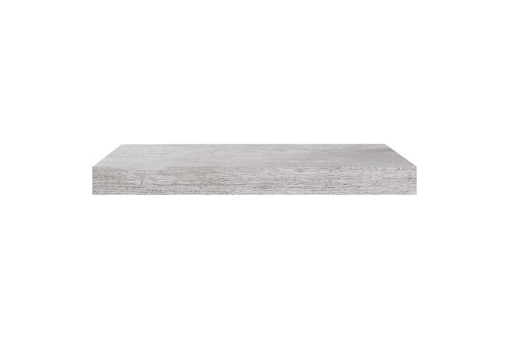 Kelluva seinähylly betoninharmaa 50x23x3,8 cm MDF - Harmaa - Säilytys - Hylly - Seinähylly