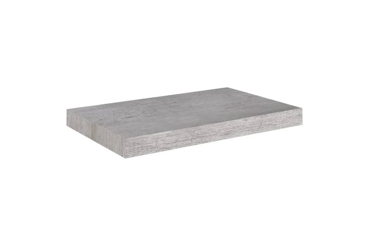 Kelluva seinähylly betoninharmaa 50x23x3,8 cm MDF - Harmaa - Säilytys - Hylly - Seinähylly