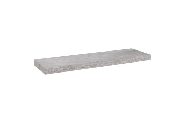 Kelluva seinähylly betoninharmaa 80x23,5x3,8 cm MDF - Harmaa - Säilytys - Hylly - Seinähylly