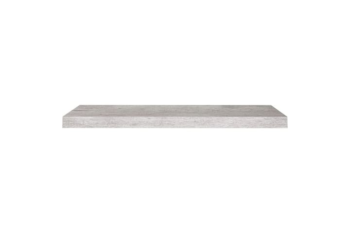 Kelluva seinähylly betoninharmaa 80x23,5x3,8 cm MDF - Harmaa - Säilytys - Hylly - Seinähylly