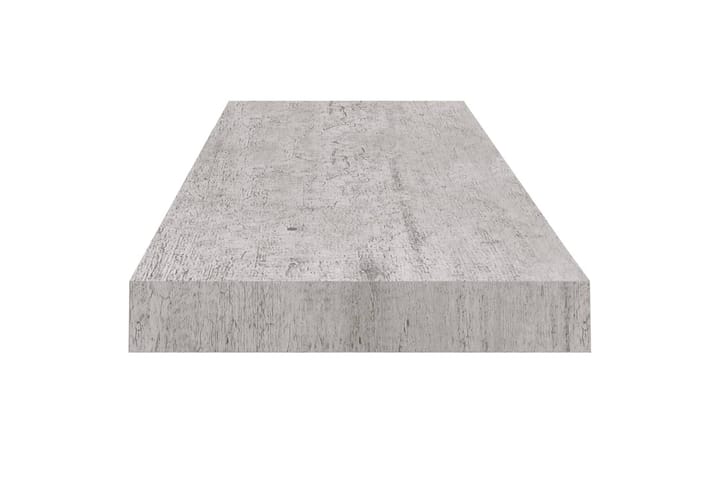 Kelluva seinähylly betoninharmaa 80x23,5x3,8 cm MDF - Harmaa - Säilytys - Hylly - Seinähylly