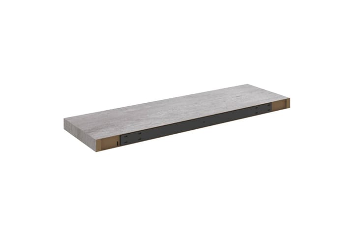 Kelluva seinähylly betoninharmaa 80x23,5x3,8 cm MDF - Harmaa - Säilytys - Hylly - Seinähylly