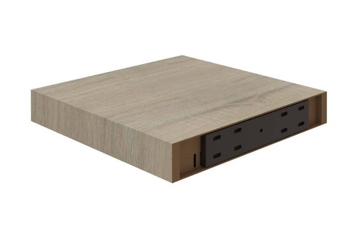 Kelluva seinähylly tammi 23x23,5x3,8 cm MDF - Ruskea - Säilytys - Hylly - Seinähylly