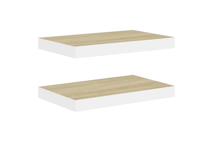 Kelluvat seinähyllyt 2 kpl 40x23x3,8 cm MDF - Valkoinen - Säilytys - Hylly - Seinähylly