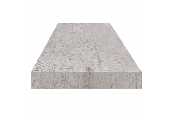 Kelluvat seinähyllyt 2 kpl betoninharmaa 100x23,5x3,8 cm MDF - Harmaa - Säilytys - Hylly - Seinähylly