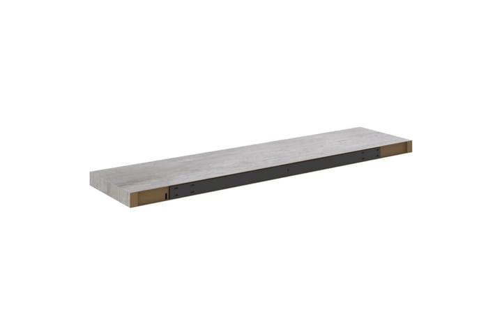 Kelluvat seinähyllyt 2 kpl betoninharmaa 100x23,5x3,8 cm MDF - Harmaa - Säilytys - Hylly - Seinähylly