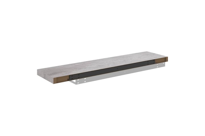 Kelluvat seinähyllyt 2 kpl betoninharmaa 100x23,5x3,8 cm MDF - Harmaa - Säilytys - Hylly - Seinähylly