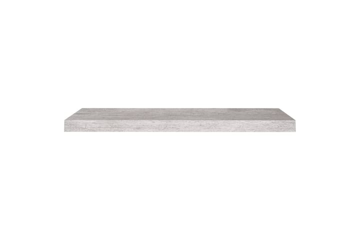 Kelluvat seinähyllyt 2 kpl betoninharmaa 80x23,5x3,8 cm MDF - Harmaa - Säilytys - Hylly - Seinähylly