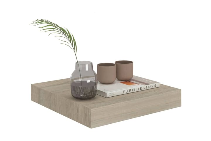 Kelluvat seinähyllyt 2 kpl tammen värinen 23x23,5x3,8 cm MDF - Ruskea - Säilytys - Hylly - Seinähylly