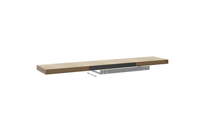 Kelluvat seinähyllyt 2 kpl tammi 120x23,5x3,8 cm MDF - Ruskea - Säilytys - Hylly - Seinähylly