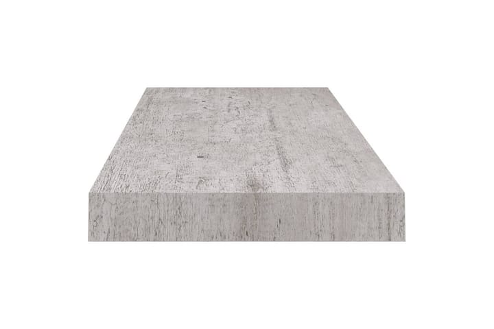 Kelluvat seinähyllyt 4 kpl betoninharmaa 60x23,5x3,8 cm MDF - Harmaa - Säilytys - Hylly - Seinähylly