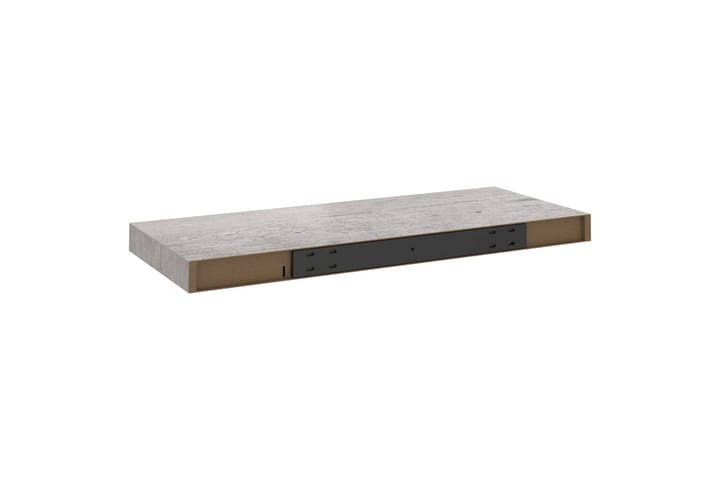 Kelluvat seinähyllyt 4 kpl betoninharmaa 60x23,5x3,8 cm MDF - Harmaa - Säilytys - Hylly - Seinähylly