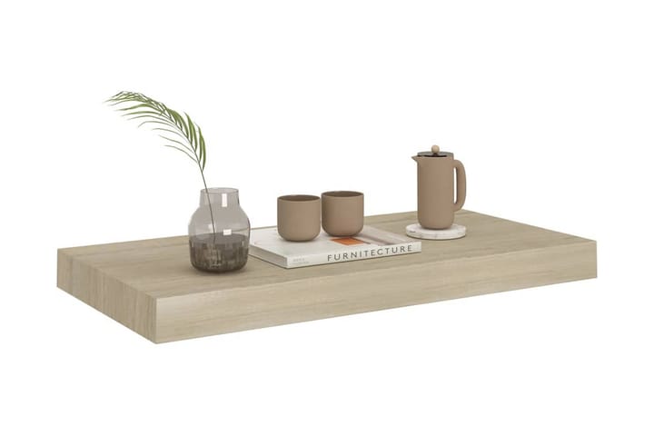 Kelluvat seinähyllyt 4 kpl tammi 50x23x3,8 cm MDF - Ruskea - Säilytys - Hylly - Seinähylly