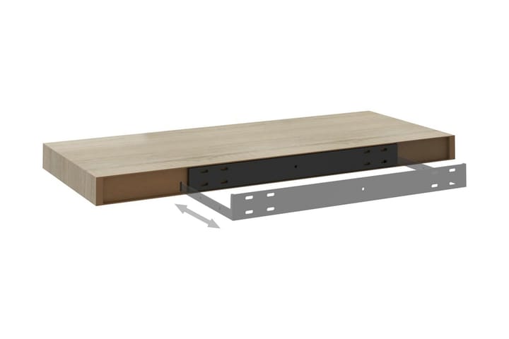 Kelluvat seinähyllyt 4 kpl tammi 60x23,5x3,8 cm MDF - Ruskea - Säilytys - Hylly - Seinähylly